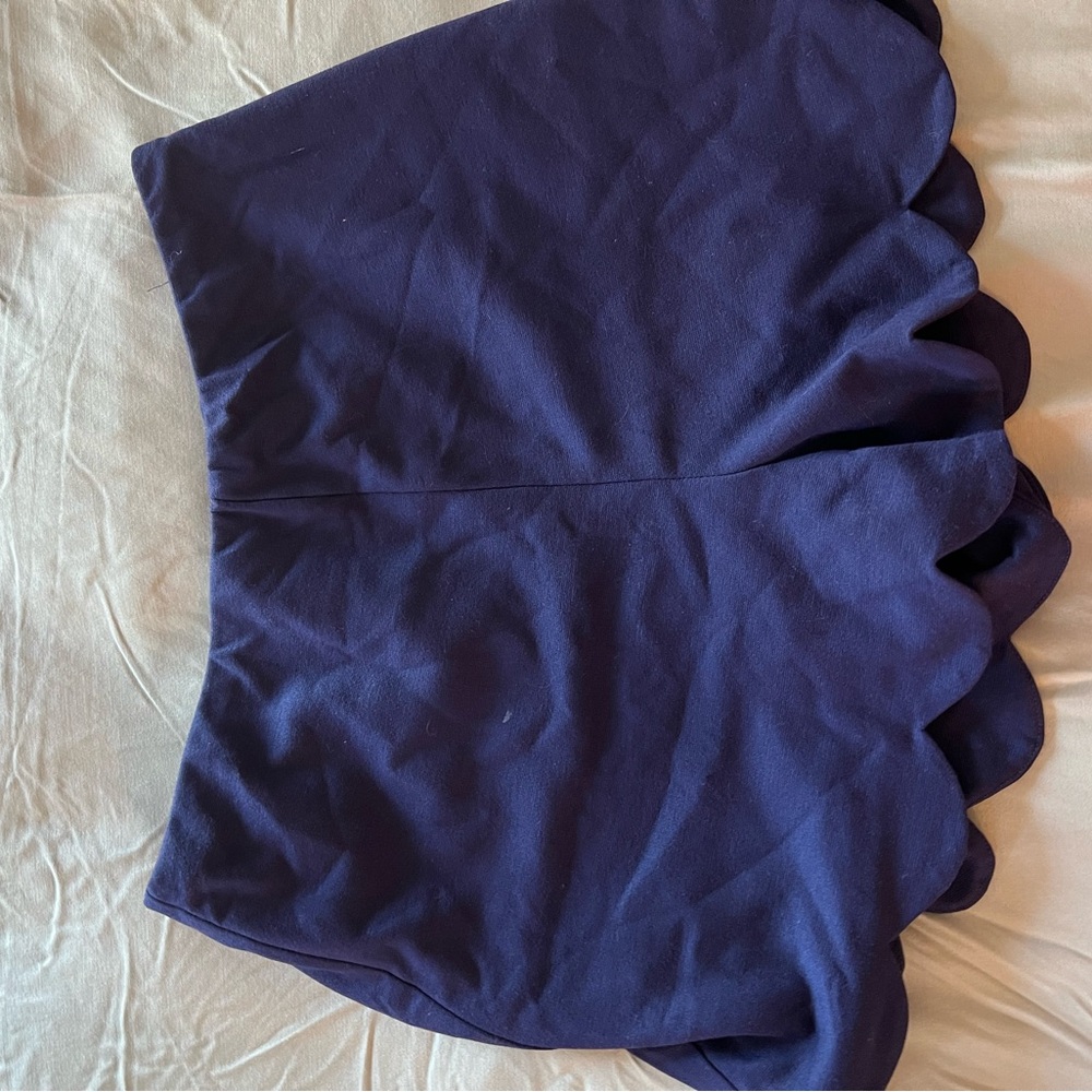 Aqua Women's Purple Scalloped Shorts